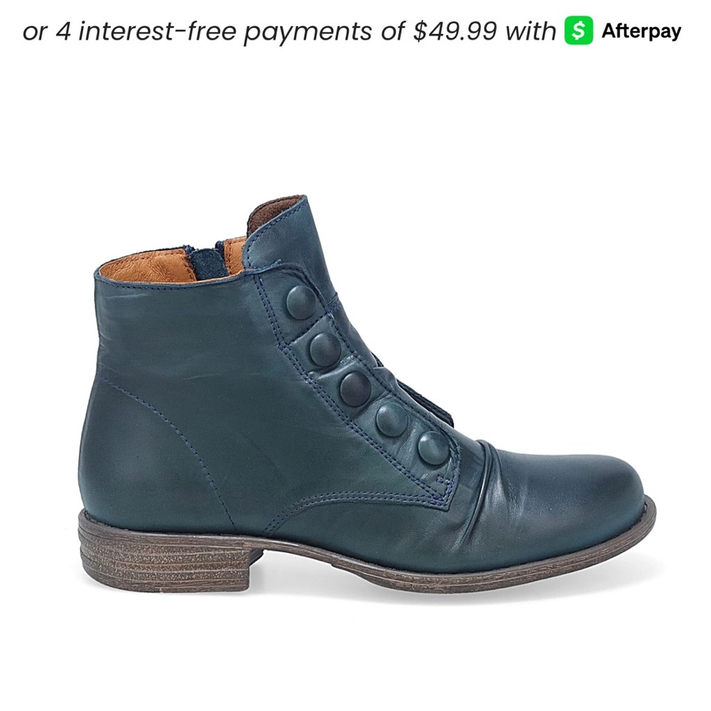 Miz Mooz Navy Louise Leather Ankle Boot